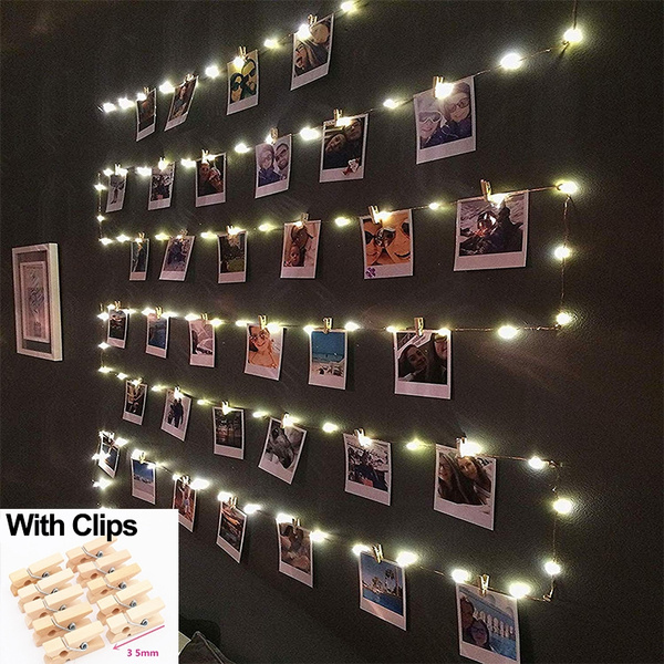 Details about   Photo Clip Holder LED String Lights Operated Christmas New Year Party Ramadan 