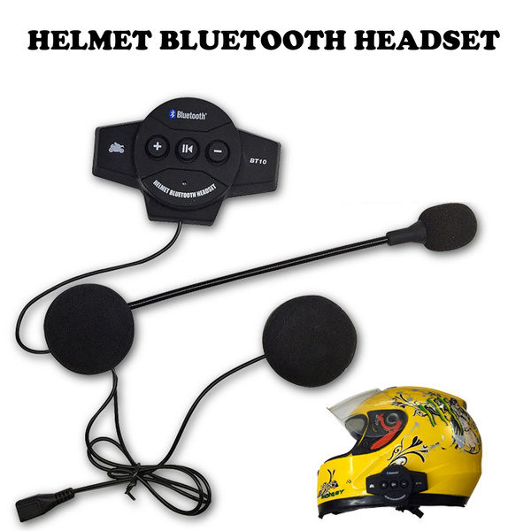Handsfree Motorcycle Helmet Wireless Headset Bluetooth Headphones with Mic 