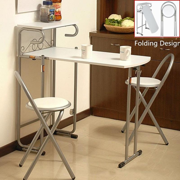 Metal Frame Bar Dining Room Table, Folding Dining Room Table And Chairs