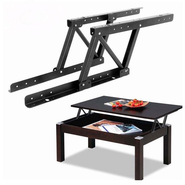 1 Pair Lift Up Top Coffee Table Lifting Frame Mechanism Spring Hinge Hardware Diy Wish - Lift Up Top Coffee Table Diy Hardware