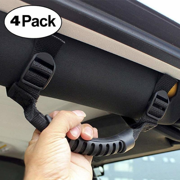 Jeep Roll Bar Grab Handle Heavy Duty Grab Handle with Adjustable Straps Easy-to-fit Durable Jeep Wrangler Accessories for Jeep Wrangler YJ TJ JK JL Sports Sahara Freedom Rubicon X Unlimited 1995-2018 