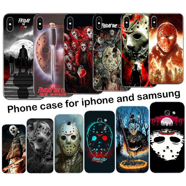 Horror Movie Friday The 13th Jason Voorhees Pattern Phone Case for IPhone  5s 6 6S 7 7 Plus X XR XS MAX Samsung S3 S4 S5 S6 S7 S8 S9 Note8 9 PLUS NOTE