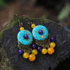 ethnicjewelry, Exotic, Turquoise, vintage earrings