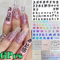 1 Sheet Alphabet Letters White Black Gold Acrylic Nails Tool Funny Nail Art 3d Decal Stickers Wish