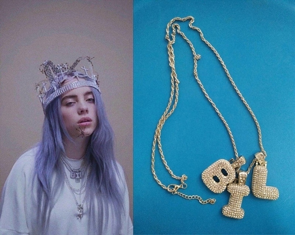 racer logo necklace billie eilish