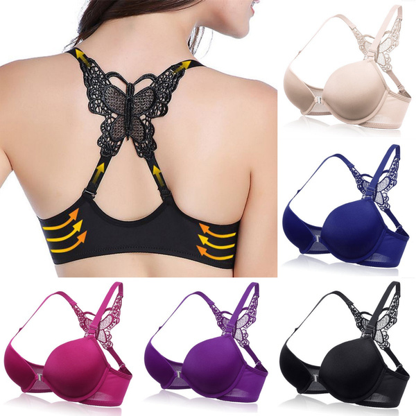 Women Fashion Bra Brasier Sexy Lingerie Push Up Butterfly Lace Underwear