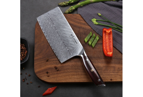 DENGJIA Handmade Vegetable Cleaver High-end Cuibourtia SPP Handle VG10  Stainless Kitchen Knives