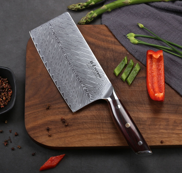 VG-10 67-Layer Damascus Vegetable Cleaver Chopping Knife 7-inch