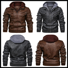 Outdoor, leather, muscleman, leather jacket