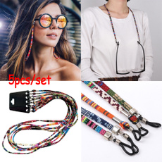 5PCS Multicolor Eyewear Retainer Safety Strap Sunglasses Neck Cord Strap Holder Eyeglass Glasses String Lanyard(Random Color)