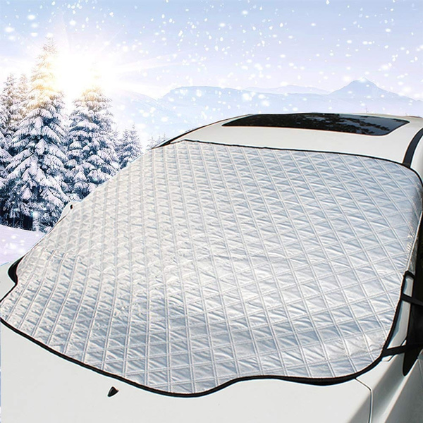 Ice Defense No Scratches Car Sunshades for Windshield with Magnetic Edges Cotton Thicker Windshield Winter Cover Fits for Most Cars astarye Car Windshield Snow Cover 58x46 