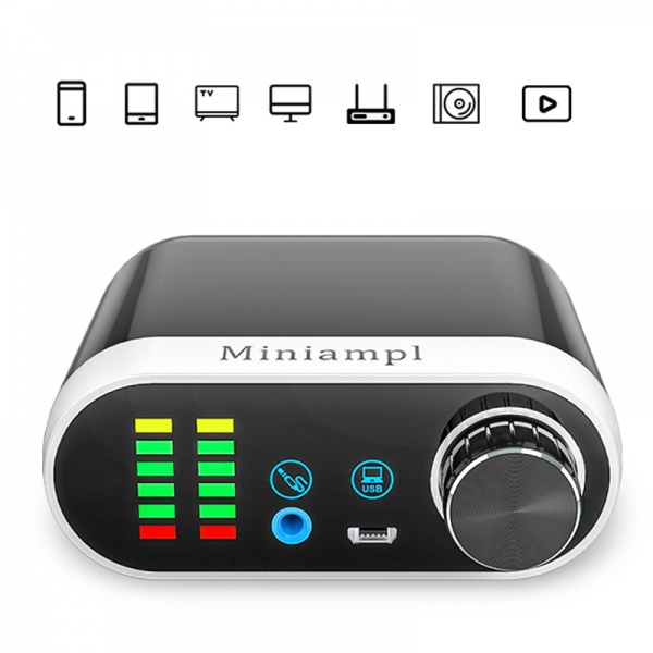 Mini Audio HiFi Bluetooth 5.0 Power Class D Amplifier Digital 50W*2 AHS 