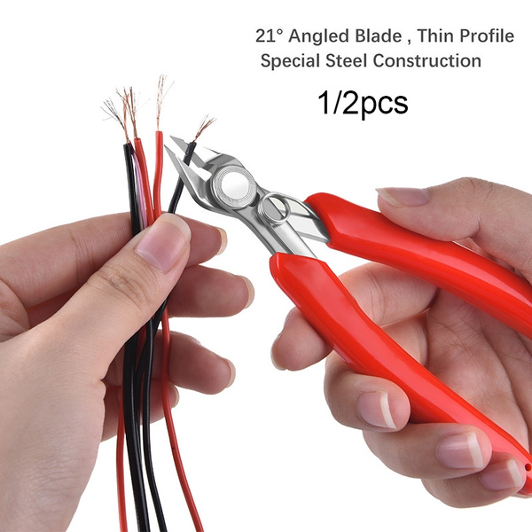 1/2pcs Mini Stripper Red Handle Electrical Wire Cable Plier
