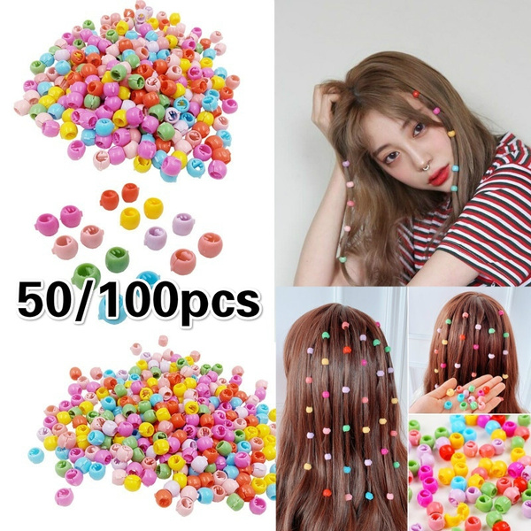 50/100PCS Mini Hair Claw Clips for Women Girls Cute Candy Colors Plastic  Hairpins Hair Braids Maker Beads Headwear Hair Accessories