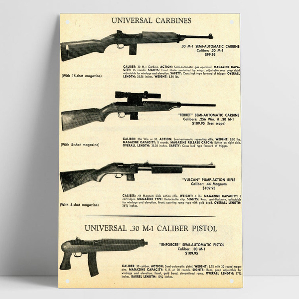 Metal Tin Sign assault rifles carbines  Decor Bar Pub Home Vintage Retro Poster 