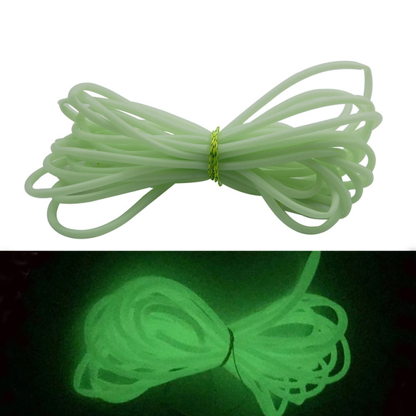 5M Soft Luminous fishing Tube for attact fish lure Elastic Silicone Soft  Rubber Material Saltwater fishing tackle