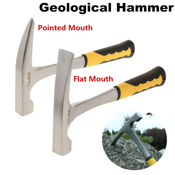 MANCHAP 2 PCS 32 Oz Brick Hammer, Flat Head Geological Hammer With Shock Reduction Grip For Mining, Geological Prospecting, Camping, All Steel Masonry Hammer