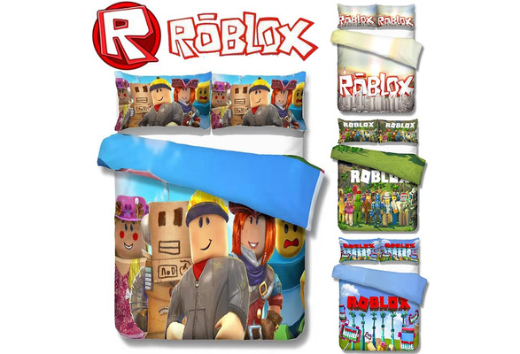 New 5 Style Roblox Cartoon Video Game Theme Comfortable Bedding Set Adult Children Duvet Cover Set Bedroom Polyester Bed Cover To Protect Comforter Quilt Cover Bedroom Cartoon 3d Printing Twin Full Queen - roblox vill