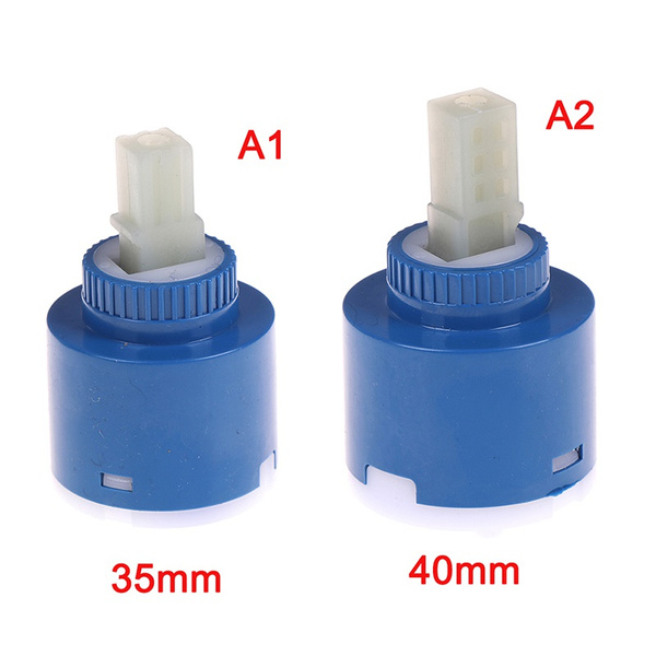 Ceramic Disc Cartridge 35mm Ceramic Replacement Water Mixer Tap Inner Control Kitchen Waterfall Faucet Valve PP Plastic Blue