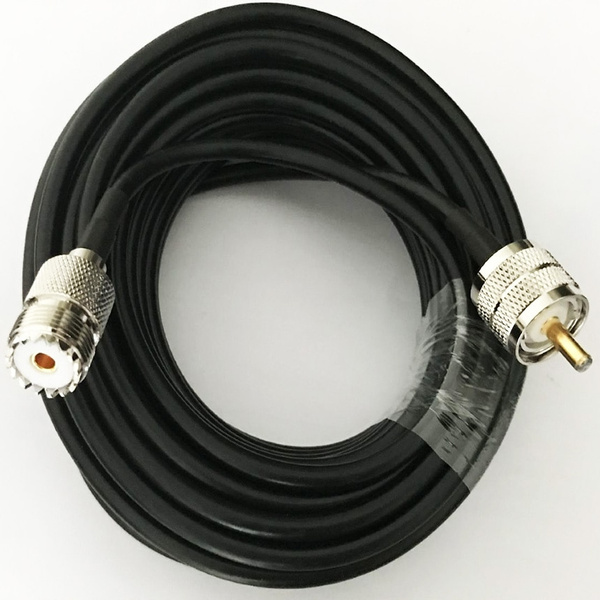 UHF PL-259 male plug to UHF SO-239 female jack straight RF adapter con