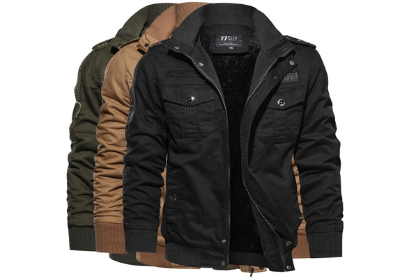 Jamickiki New Autumn and Winter Mens Casual Warm Padded Jacket Tactical Coat. 3 Colors