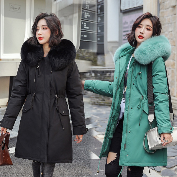Women Hooded Warm Winter Coats With, Warm Fur Lined Winter Coats