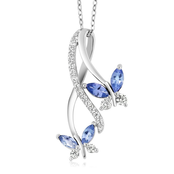 Gem Stone King Blue Tanzanite 925 