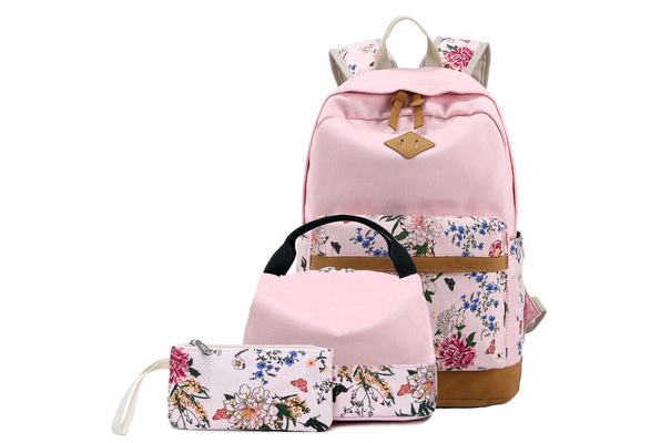 June Roses Waxed Canvas Backpack - Canvas Bag - Backpack purse