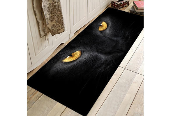 Kitchen Mat Mid Century Modern with Black Cat Kitchen Rugs Set of