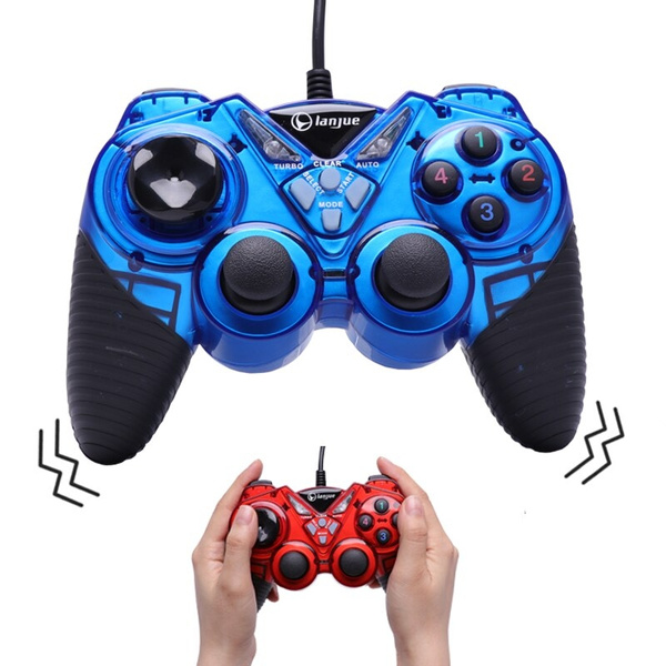 Wired Vibration USB Gamepad PC Joystick Game Controller for