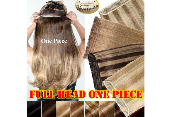 Invisible One Piece Clip In Human Hair Extensions 100 Real Remy 3