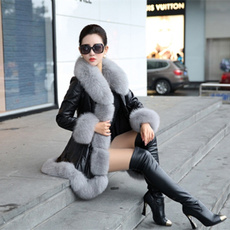 casual coat, Fashion, fur, womenwinterjacket