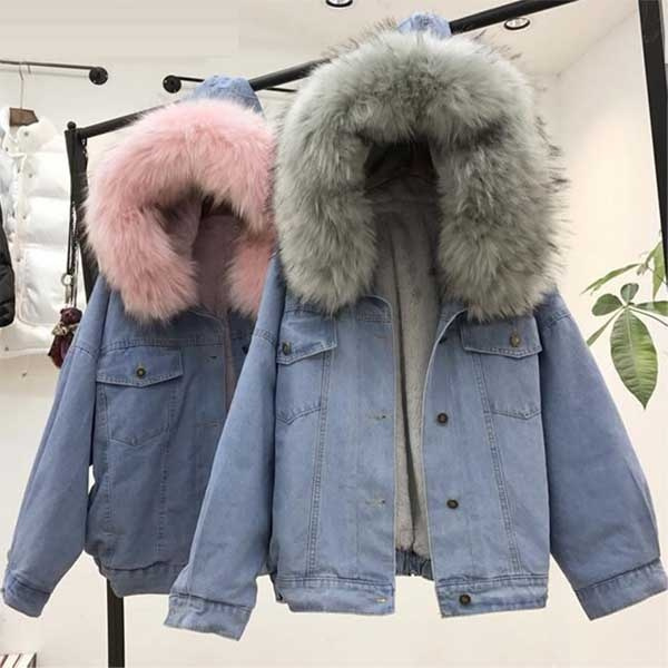 womens spring winter denim jacket