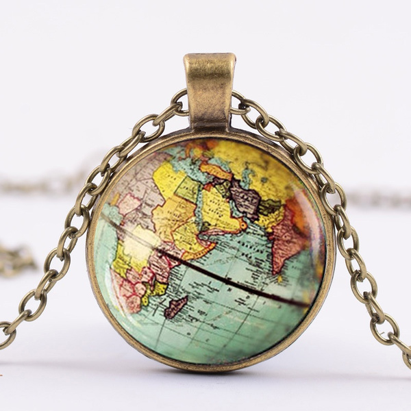 World hot sale globe necklace