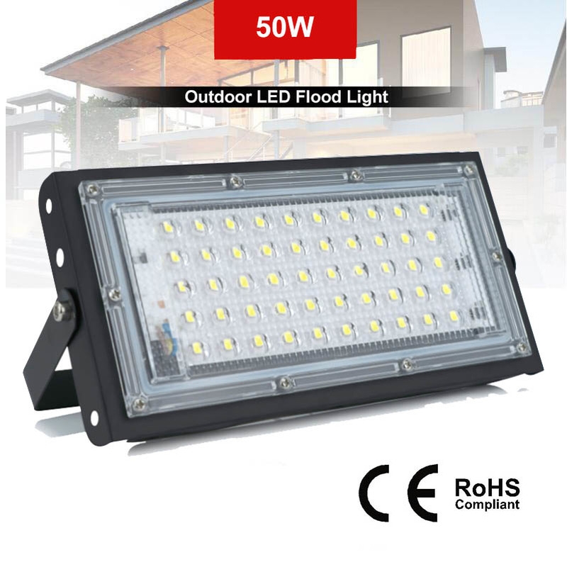 Color : S-led-1639ww AC//DC 12V Lights Bulbs 50W High Power White LED Floodlight Lamp Luminous Flux: 4000-4500lm