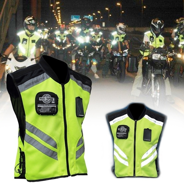 Motorcycle safety outlet vest