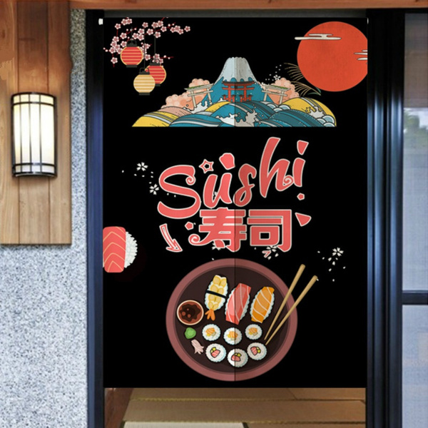 Noren Japanese Curtain Tapestry Sushi Restaurant Home Doorway Room Divider Decor 