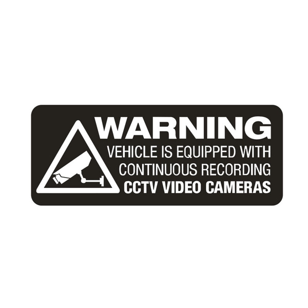 12cm WARNING RECORDING CCTV ON BOARD Dashcam Security Car Van