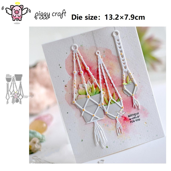 New craft metal cutting dies cut die mold Plant hanging potted ...
