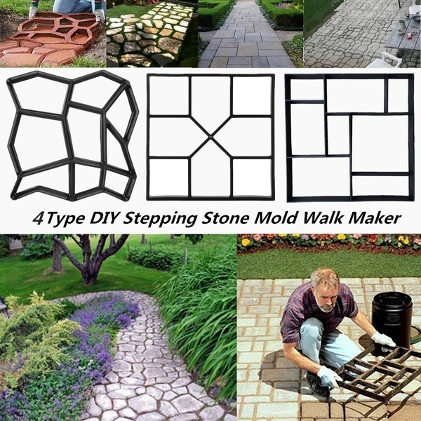 4 Modle Diy Stepping Stone Mold Walk