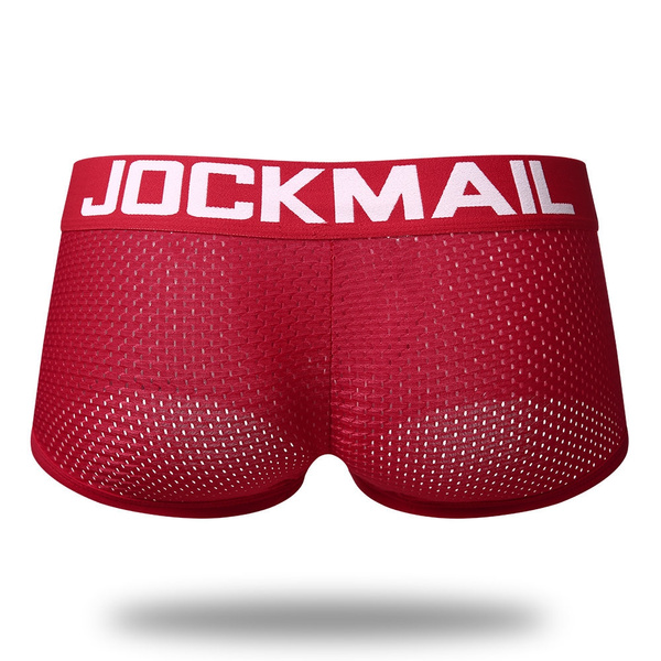 JOCKMAIL New Sexy Men Underwear Boxer Breathable Mesh Boxershorts Trunks |  Wish