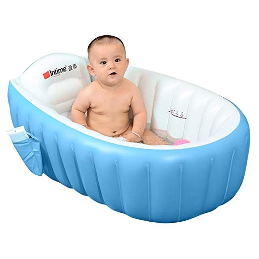 Skyshc Inflatable Baby Bathtub Portable, Infant Travel Bathtub