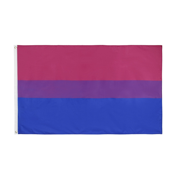 3x5 Foot Bi Pride Flag Vivid Color and UV Fade Resistant Canvas Header flag 