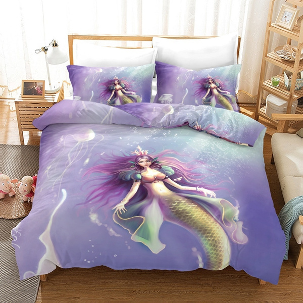 mermaid quilt cover single