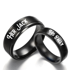 Couple Rings, Steel, Stainless Steel, Women Ring