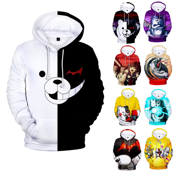 Anime Danganronpa Monokuma Cosplay Hoodie Jacket Hoodie Sweatshirt Pullover