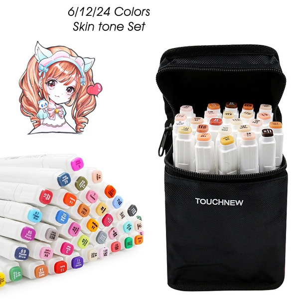 6/12/24 Colors Skin Tones Anime Set Marker Pen Sketch Art Markers Artist  Dual Tip Alcohol Based Manga Brush Pen Drawing Stationary | Wish
