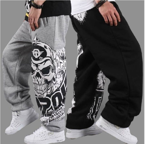 Men's Joggers Punk Cargo Baggy Techwear Hip Hop Harem Streetwear Tactical Track  Pants Black Medium