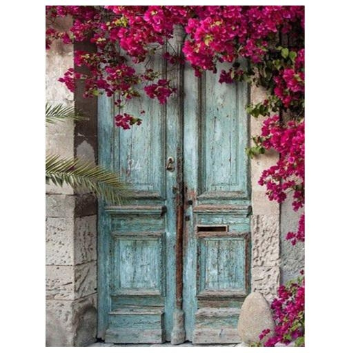 Flowers Door, Diamond Painting