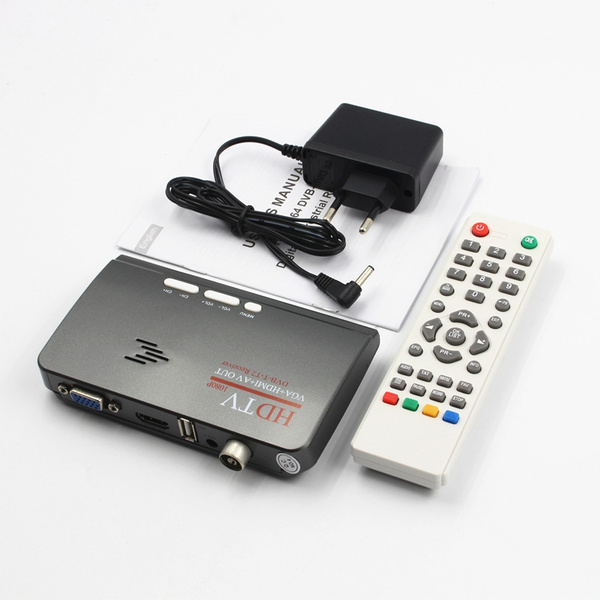 DVB-T/DVB-T2 TV Tuner Receiver DVB T/T2 TV Box VGA AV CVBS 1080P HDMI  digital HD Satellite receiver With Remote Control